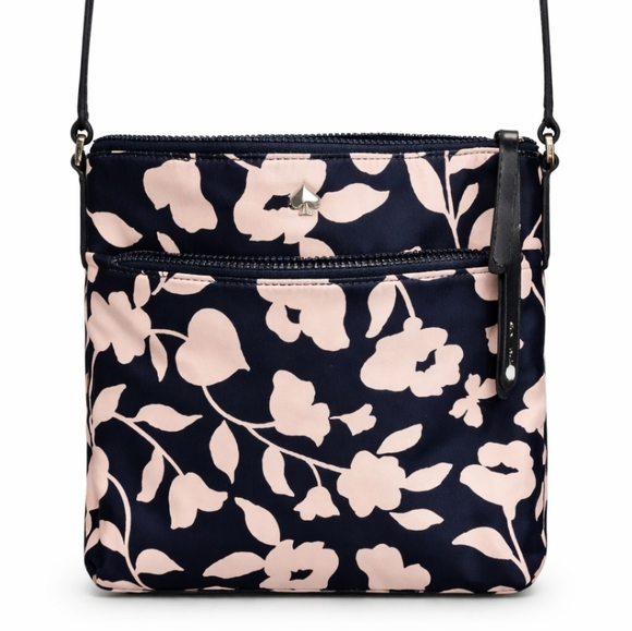 kate spade Handbags - Kate Spade Black Cream Nylon Floral Crossbody Watson Lane Dawn Style OS